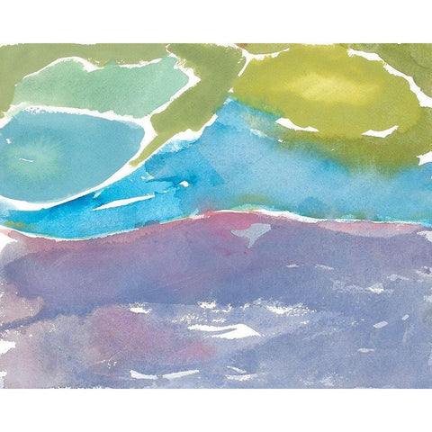 Abstract Italian Landscape IV Black Modern Wood Framed Art Print with Double Matting by Delamater, Rob