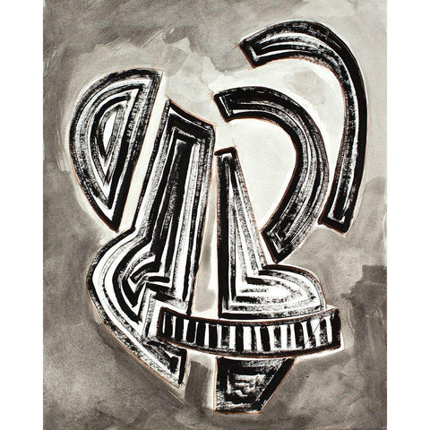 Etruscan Vessel I Black Modern Wood Framed Art Print by Delamater, Rob