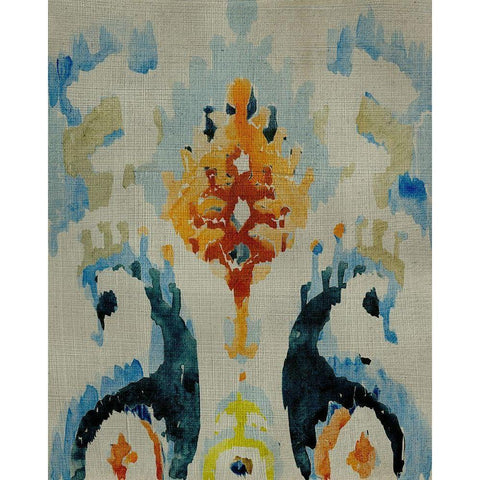 Bohemian Ikat V White Modern Wood Framed Art Print by Zarris, Chariklia