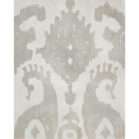 Shadow Ikat V White Modern Wood Framed Art Print by Zarris, Chariklia