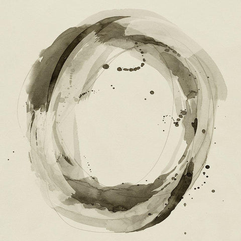 Mud Ring I Black Modern Wood Framed Art Print with Double Matting by Popp, Grace