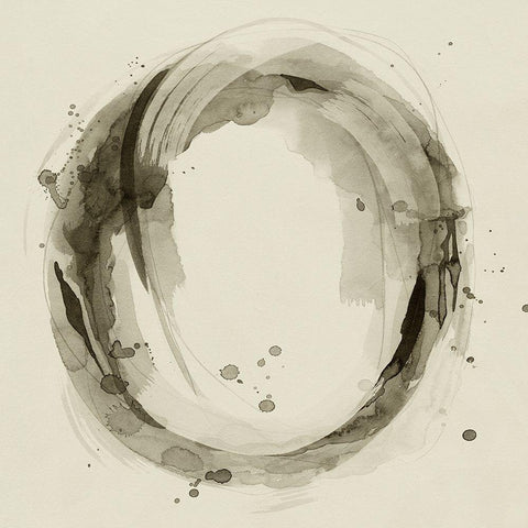 Mud Ring II White Modern Wood Framed Art Print with Double Matting by Popp, Grace