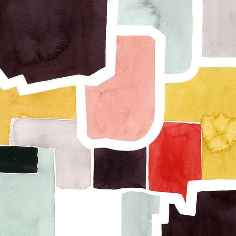 Color Blocking IV White Modern Wood Framed Art Print by Popp, Grace