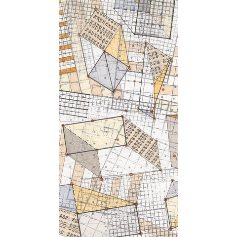 Funky Grid III Black Modern Wood Framed Art Print with Double Matting by Galapon, Nikki