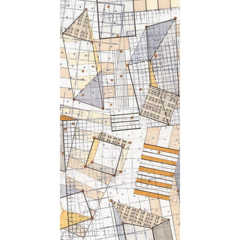 Funky Grid IV White Modern Wood Framed Art Print by Galapon, Nikki