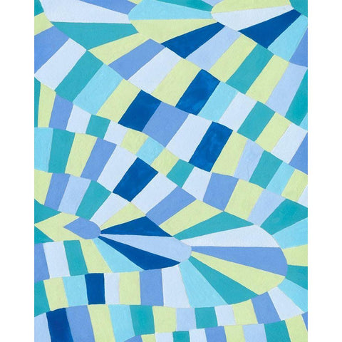 Grid Flow II Gold Ornate Wood Framed Art Print with Double Matting by Galapon, Nikki