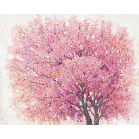 Pink Cherry Blossom Tree II Gold Ornate Wood Framed Art Print with Double Matting by OToole, Tim
