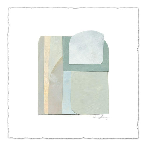 Color Structure I White Modern Wood Framed Art Print with Double Matting by Scarvey, Emma