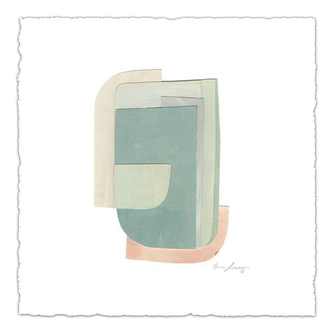 Color Structure III White Modern Wood Framed Art Print by Scarvey, Emma