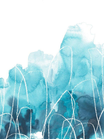 Abstract Coral III White Modern Wood Framed Art Print with Double Matting by Vess, June Erica