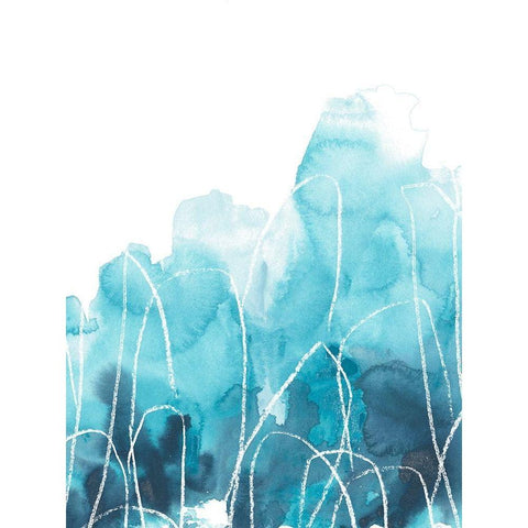 Abstract Coral III Black Modern Wood Framed Art Print by Vess, June Erica