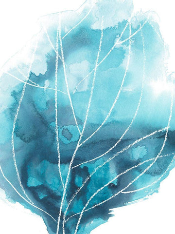 Abstract Coral IV Black Ornate Wood Framed Art Print with Double Matting by Vess, June Erica