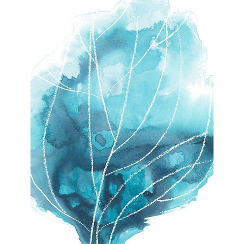 Abstract Coral IV Black Modern Wood Framed Art Print with Double Matting by Vess, June Erica