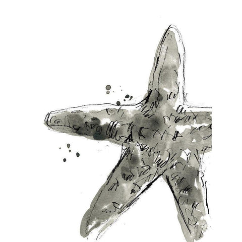 Ink Coast I Gold Ornate Wood Framed Art Print with Double Matting by Vess, June Erica