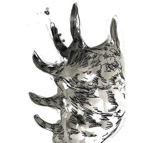 Ink Coast IV Black Modern Wood Framed Art Print by Vess, June Erica