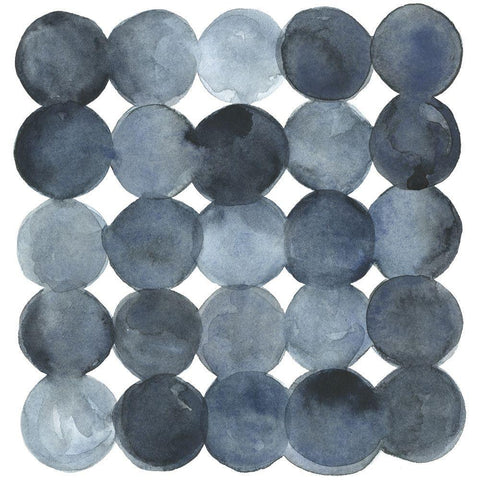 Blue Grey Density I White Modern Wood Framed Art Print with Double Matting by Scarvey, Emma