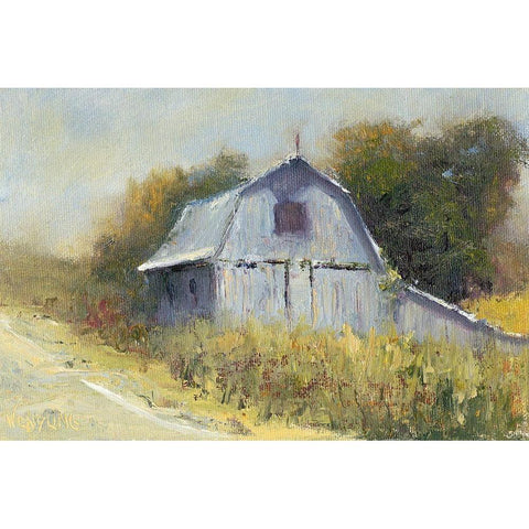 Change of Seasons II Black Modern Wood Framed Art Print with Double Matting by Wendling, Marilyn