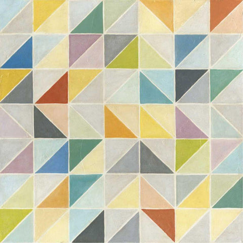Non-Embellished Multifaceted I White Modern Wood Framed Art Print with Double Matting by Meagher, Megan