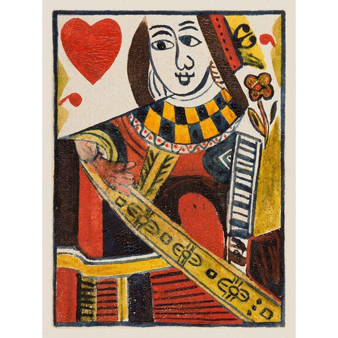 Vintage Cards I Black Modern Wood Framed Art Print with Double Matting by Unknown