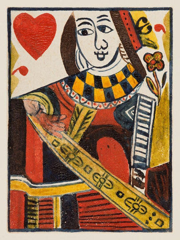 Vintage Cards I White Modern Wood Framed Art Print with Double Matting by Unknown