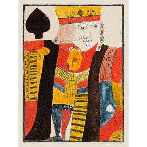 Vintage Cards II Black Modern Wood Framed Art Print by Unknown