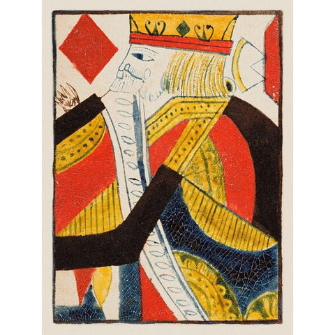 Vintage Cards III Black Modern Wood Framed Art Print by Unknown