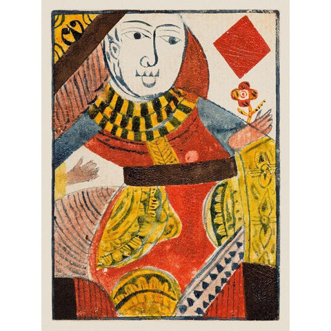 Vintage Cards IV Black Modern Wood Framed Art Print with Double Matting by Unknown