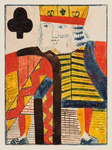 Vintage Cards V Black Ornate Wood Framed Art Print with Double Matting by Unknown