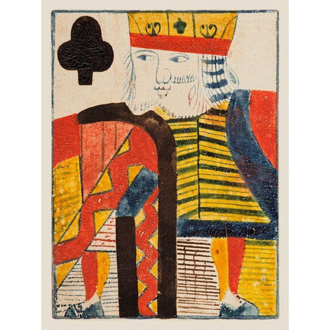 Vintage Cards V Black Modern Wood Framed Art Print by Unknown