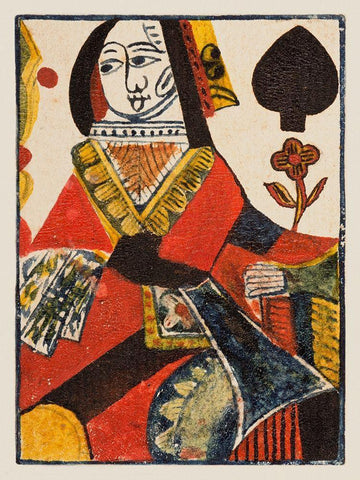 Vintage Cards VI White Modern Wood Framed Art Print with Double Matting by Unknown