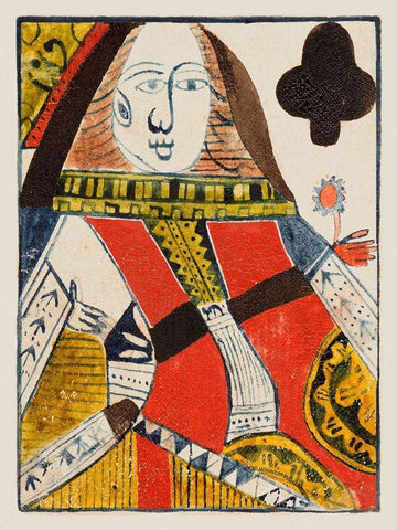 Vintage Cards VII Black Ornate Wood Framed Art Print with Double Matting by Unknown