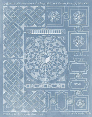Elements for Design II Black Ornate Wood Framed Art Print with Double Matting by Langley