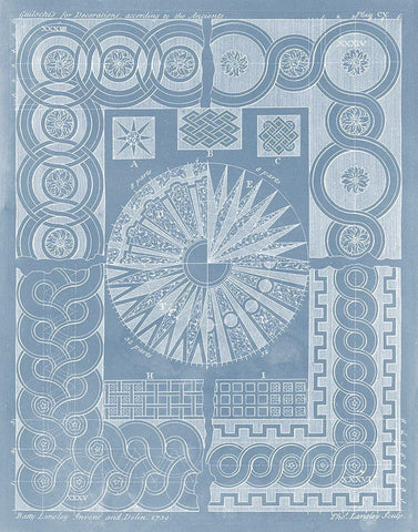 Elements for Design III Black Ornate Wood Framed Art Print with Double Matting by Langley