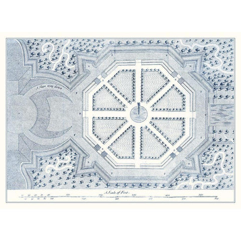 Kitchen Garden Plan II Black Modern Wood Framed Art Print with Double Matting by Switzer, Stephen