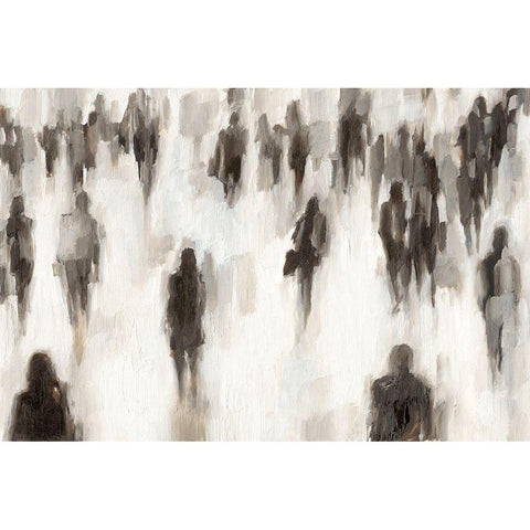 Commuters II White Modern Wood Framed Art Print by Harper, Ethan