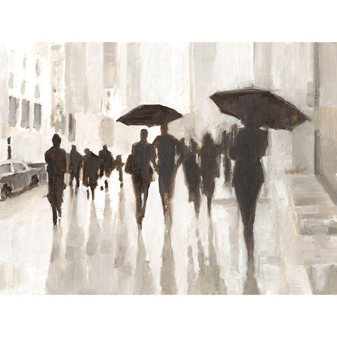 Clearing Rain Black Modern Wood Framed Art Print with Double Matting by Harper, Ethan