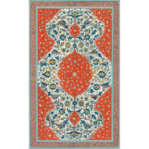 Non-Embellish Persian Ornament II Gold Ornate Wood Framed Art Print with Double Matting by Vision Studio