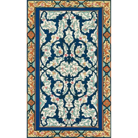 Non-Embellish Persian Ornament III Gold Ornate Wood Framed Art Print with Double Matting by Vision Studio