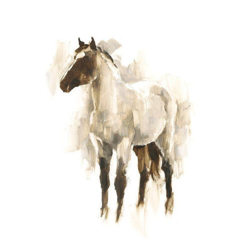 Rustic Horse II White Modern Wood Framed Art Print by Harper, Ethan