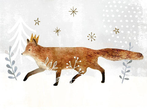 Woodland Celebration IV Black Ornate Wood Framed Art Print with Double Matting by Borges, Victoria