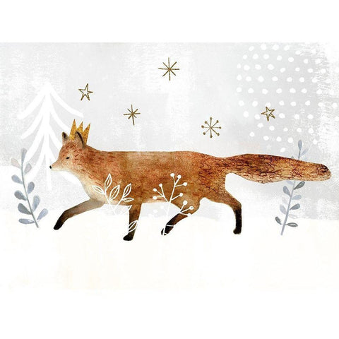 Woodland Celebration IV Black Modern Wood Framed Art Print by Borges, Victoria