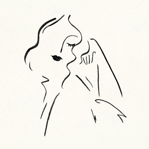 Simple Study II White Modern Wood Framed Art Print by Borges, Victoria