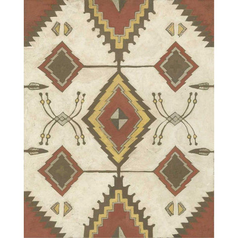 Non-Embellished Native Design I Gold Ornate Wood Framed Art Print with Double Matting by Meagher, Megan