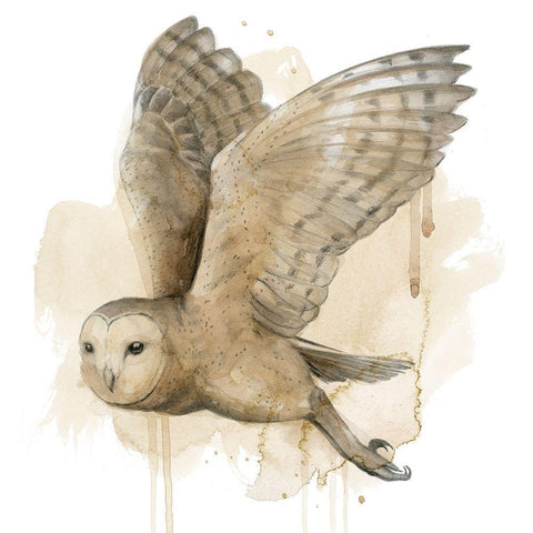 Midnight Watch II White Modern Wood Framed Art Print with Double Matting by Popp, Grace