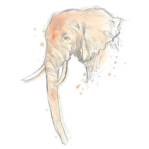 Blush Savannah I Gold Ornate Wood Framed Art Print with Double Matting by Vess, June Erica