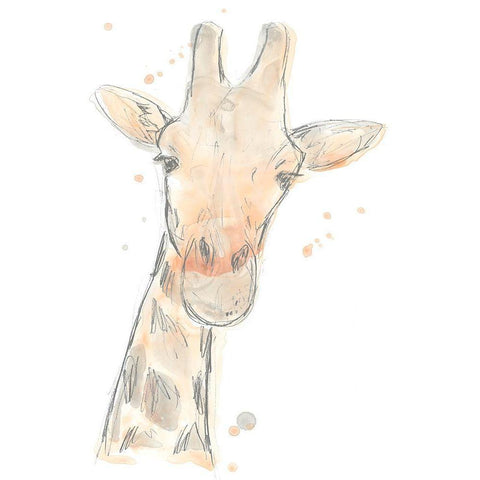 Blush Savannah II White Modern Wood Framed Art Print by Vess, June Erica