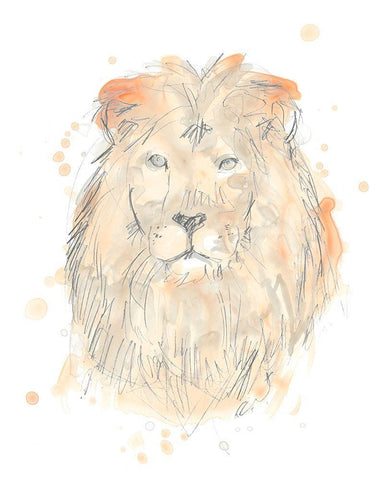 Blush Savannah III White Modern Wood Framed Art Print with Double Matting by Vess, June Erica