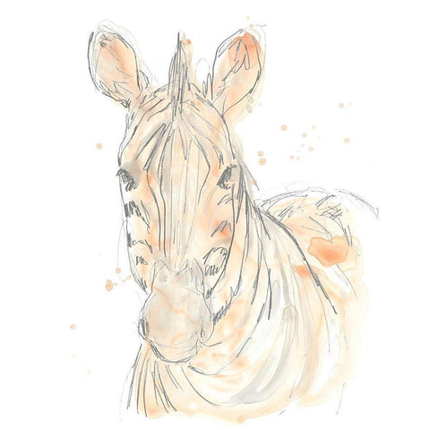 Blush Savannah IV White Modern Wood Framed Art Print by Vess, June Erica