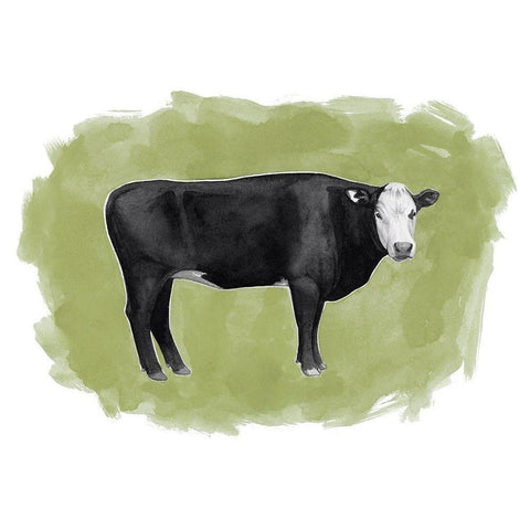 Hereford Graze I Black Modern Wood Framed Art Print by Popp, Grace