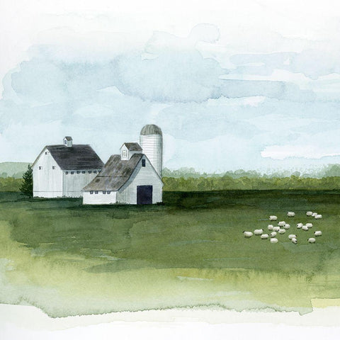 Delilahs Farm I White Modern Wood Framed Art Print by Popp, Grace
